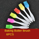 6pcs Silicone Brush, Reusable and Baking Brush for Indoor Outdoor BBQ Works on
