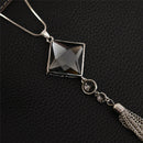 Crystal Pendant Necklace Long Chain Tassel Sweater Accessories Jewelry Women!E