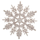 Christmas Snowflake Ornaments Sprinkles Tree Pendant 24 Pieces (Champagne)