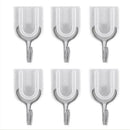 6pcs U-shaped Plastic Suction Cup Sucker Wall Sticky Hooks Clothing Hanger