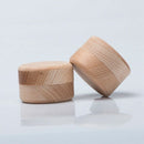1Pc Portable Retro Round Wooden Jewelry Storage Box Ring Earrings Container