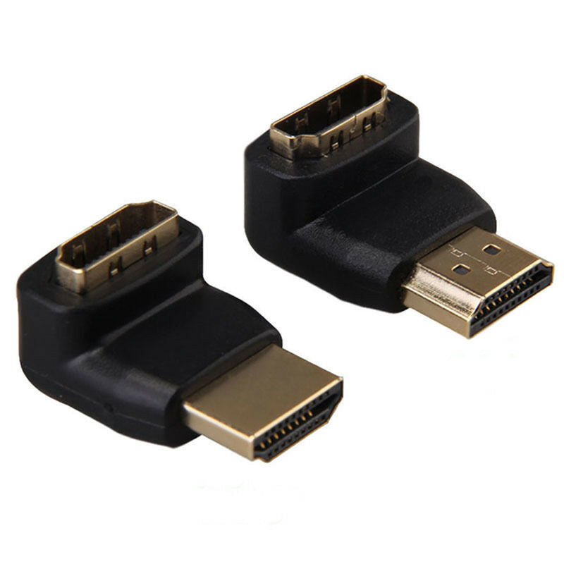 HDMI Male to Female Angle Port Saver Adapter Connector 90 or 270 Degree Cmple