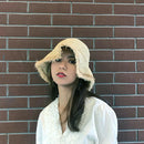 Women'S Summer Hand-Woven Foldable Wide Brim Fisherman 100% Raffia Straw Su L4A5