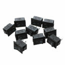 10 Pcs SPST Mini Black 2 Pin Rocker Switch AC 125V 10A 250V 6A S6D8