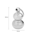 Simple Women/Men Stainless Steel Mini Gourd Design Keychain Car Bag Keyring