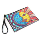DIY Sun Moon Face Special Shaped Diamond Painting Wristlet Wallet Clutch