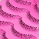 5Pairs Handmade Soft Black Eye Lashes Under Bottom Natural Cross False Eyelashes