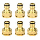 6 Pcs Brass Garden Water Hose Pipe Fitting Tap Male Faucet Connectors