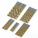 50x 1/1.5/2/2.5/3mm HSS High Speed Steel Drill Bit Set Tools TitaniumCoated New