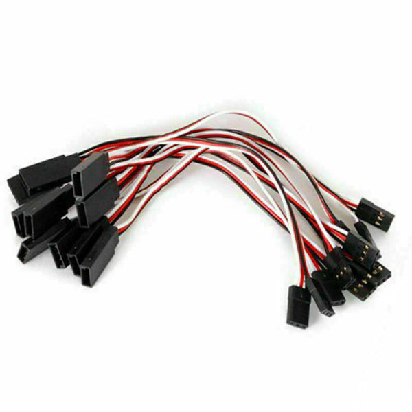 10*150mm 3Pin Servo Extension Lead Wire Cable Cord Fe To Male