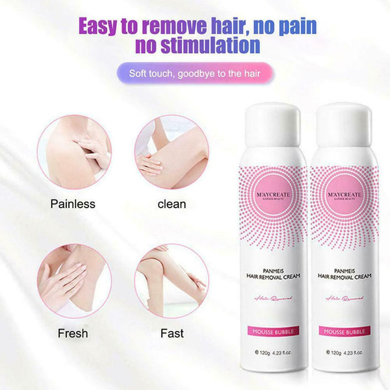 120g Natural & Painless Hair Remover Mousse Spray women