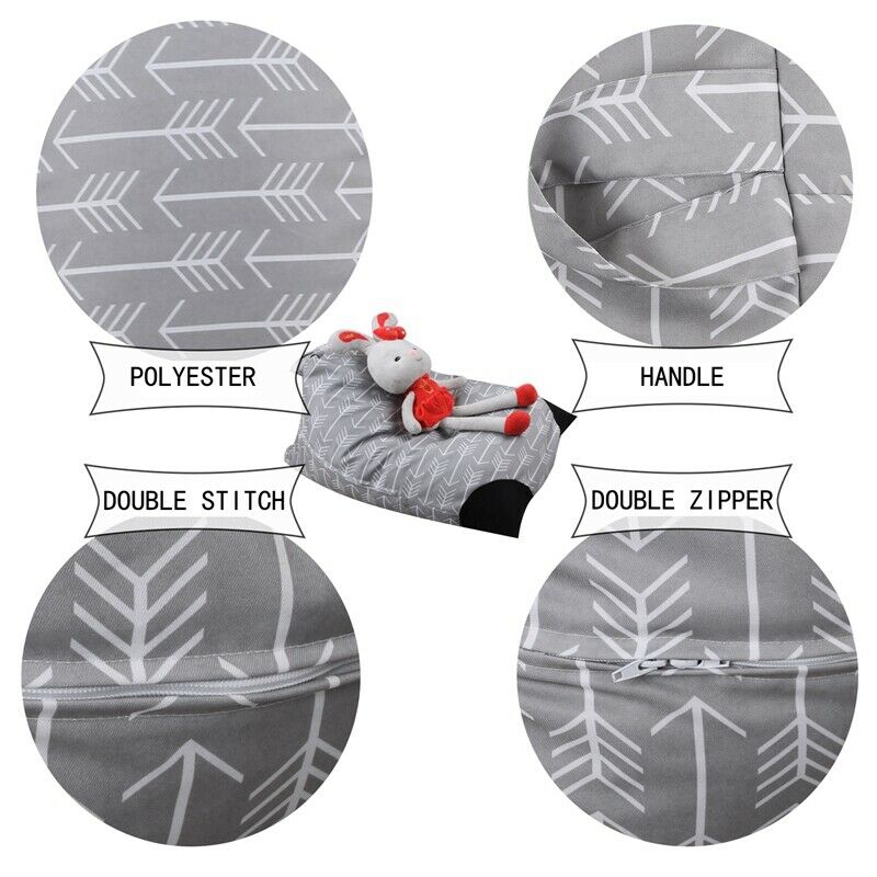 Modern stuffed storage bean bag storage as chair portable children's clothi X7J9