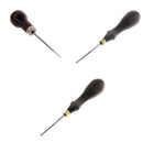 3x Wood Handle Scratch Awl Leather Edge Chamfer Punching
