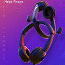 USB Wired Online Learning Call Center PC Line Control Gaming MIC Headphone