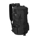 Large Fishing Tackle Backpack Cylindrical Fishing Gear Storage Bags (Black)