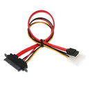 22 Pin 7+15 Female to 7PIN Female & LP4 Male SATA Data Power Extension Y