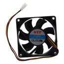 70mm x 25mm DC 12V 2W 3 Pin PC Computer Case Cooling Fan Cooler T9W5