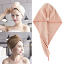 2Pcs Lady Microfiber Absorbent Fast Hair Drying Towel Turban