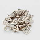52Pcs English Letter Claw Studs Rivets for Costumes Leathercraft Accessories