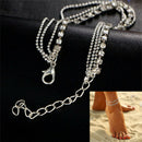 New Multilayer Sexy Crystal Anklet Foot Chain Summer Charm Anklet Foot Jewelr Kw