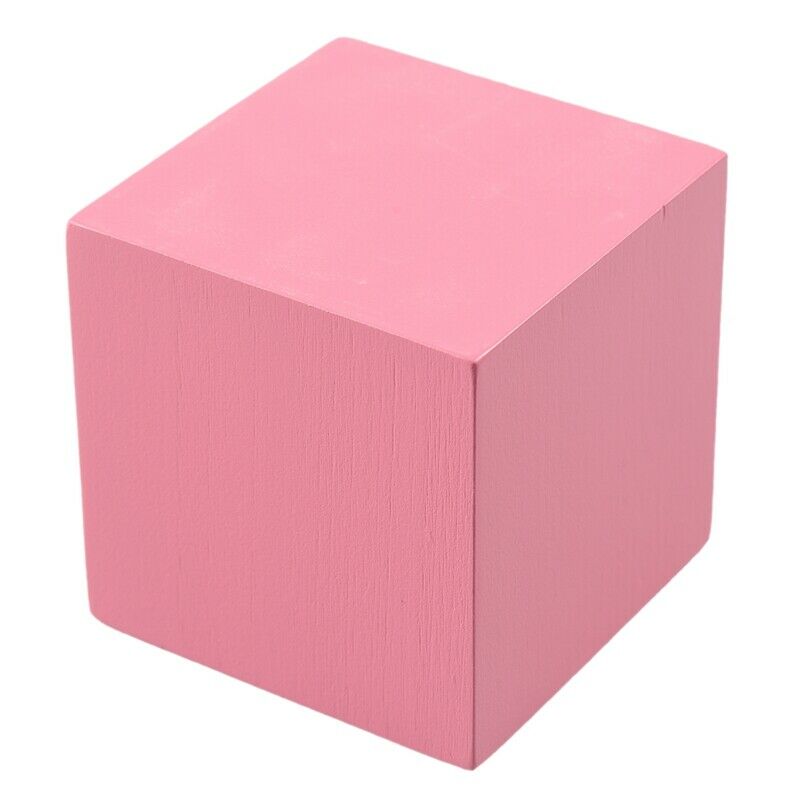 Wooden Mathematics Toys Pink Tower Solid Wood Square 0.7-7CM Early Preschoo B5Z1