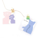 10x  Cartoon animal rabbit Wood Clip Photo Paper Pegs Craft Decoration JA