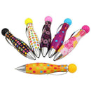 Cute Retractable Bowling Style Mini Ballpoint Pens, 0.7 mm Blue Ink, Colorf