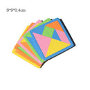 7 Piece Rainbow Color EVA Tangram DIY Foam Brain Puzzle Kids Educational Toys TO