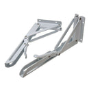 2Pcs Triangular Folding Bracket Metal Release Catch Support Bench Table Fol