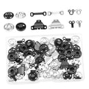 50 Sets Metal Hook and Eye Fastening Snap Button Closure Dress Hook for