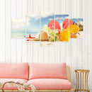 5pcs 5D DIY Full Drill Diamond Painting Beach Cross Stitch Mosaic Kit Decor