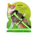 Pet Cat Kitten Adjustable Harness Collar Leash Walking Safety Strap Green