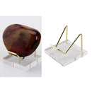Acrylic Display Easel Holder for Mineral Fossil Rocks Quartz Platter Medals