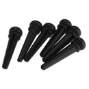 6 Pcs Guitar Family Natural Ebony Folk Acoustic Guitar Bridge Pins F5P1