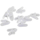 10Pieces Lavalier Mic Earphone Headset tidy Cable collar clip White