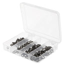 200x Heavy Duty Stainless Steel Split Ring Key Rings Double Oval Split Rings Key