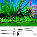 Aquatic Plant Aquarium Stainless Steel Tweezers Scissor Spatula Trimming Kit