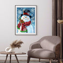 5D DIY Full Drill Diamond Painting Snowman Mosaic Kit Rhinestone Bead Craft