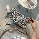Women Nylon Handbags Shoulder Ladies Fashion Zipper Totes Bag (Leopard)