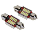2pcs 4014 12SMD 12V White LED Car Reading Light License Plate Light Bulbs