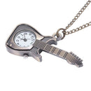 Quartz Pocket Watch Bronze Classic Violin Shape Creative Fashion Women Gift