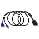 Laptop DVI 30+5 Pin to VGA 15 Pin and USB Adapter 1.5m Cable