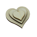 100pcs Unfinished Wood Flower Heart Shape Wooden Scrapbooking Embellishments