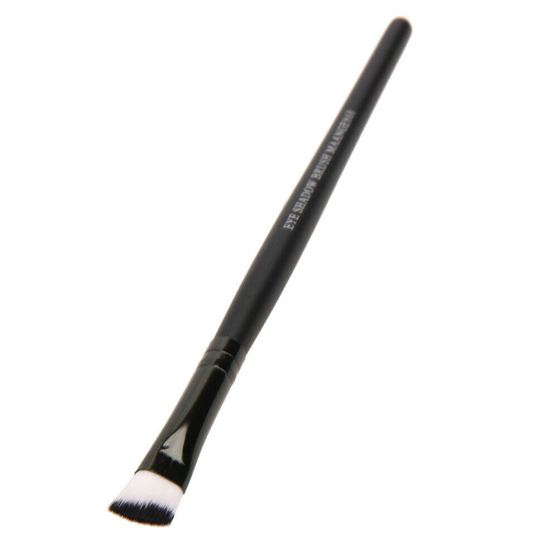 Professional Bevel Angle Eyebrow Brush Eyeliner Cosmetic Tool (Black)