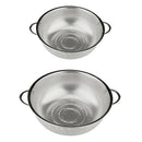 2 Pieces Stainless Steel Strainer Rice Sieve Noodles Drainer Basket Kitchen