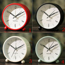 Silent Alarm Clock Kids Students Bedroom Bedsides Analogue Alarm Clock Red