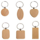 20 Pcs Blank Wood Wooden Keychain Diy Custom Wood Key Chains Key Tags Anti  F8W8