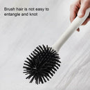 Silicone Set Plastic Floor Standing Scrubber Sturdy Toilet Brush Holder Bathroom