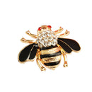 6pcs Enamel Cute Rhinestone Honey Bee Insect Bug Series Brooch Pin Assorted