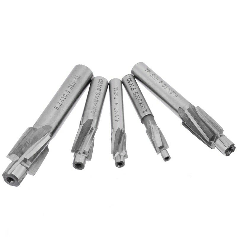 5Pcs HSS Counterbore End Mill M3-M8 Pilot Slotting Tool Milling Cutter Coun M4Z2